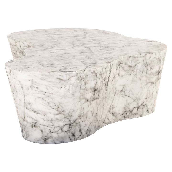 Buiten salontafel Rockyard white marble look