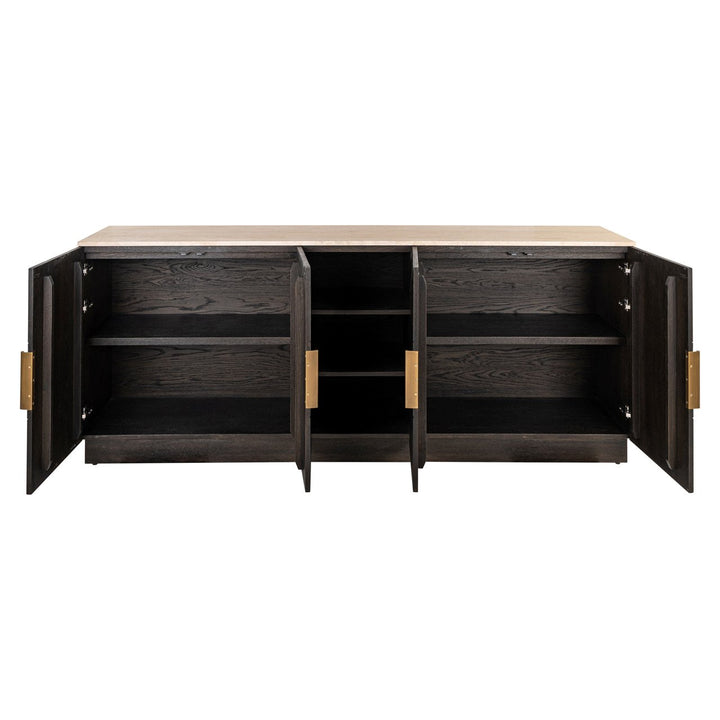 Dressoir Claremont brown  4-doors 2-shelves