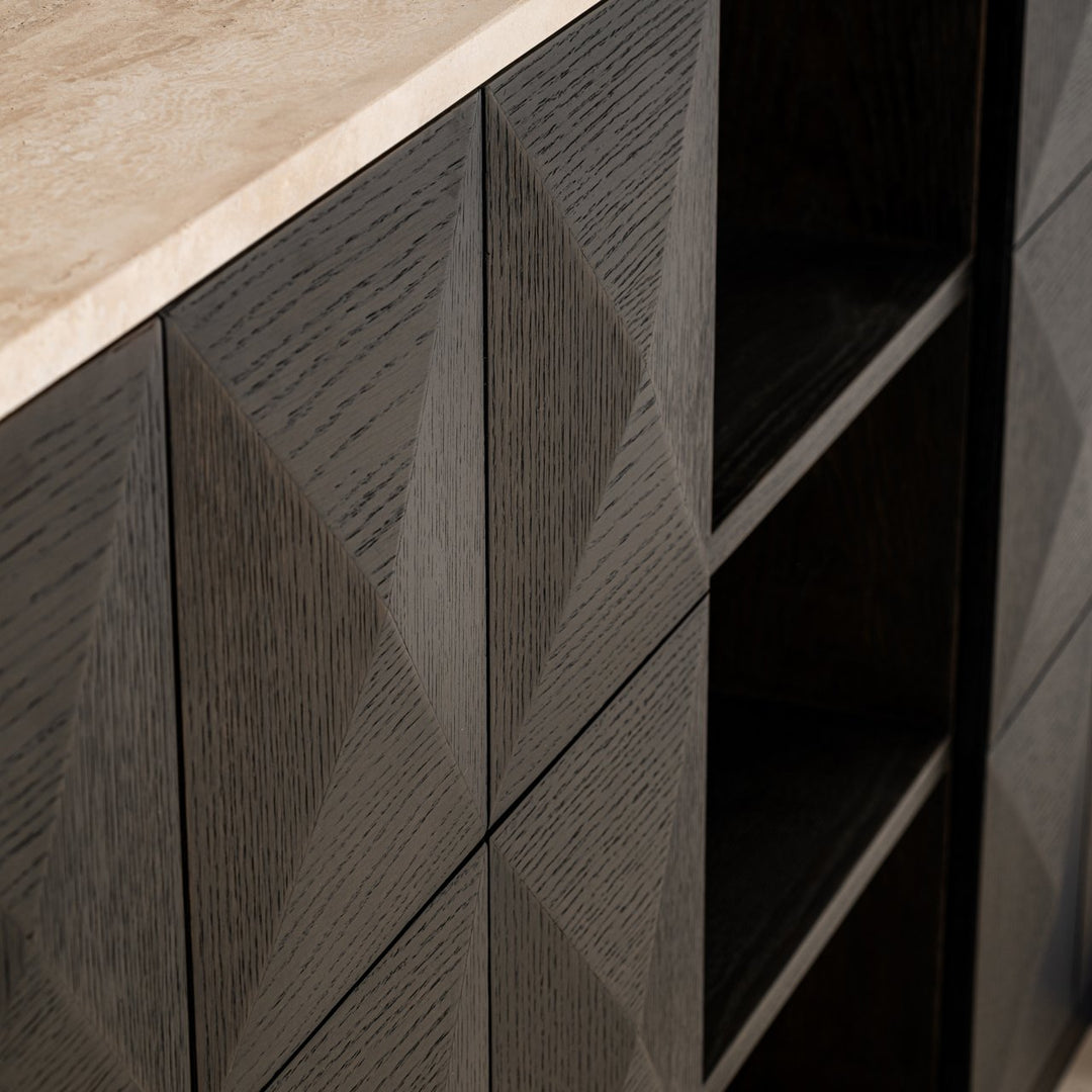 Dressoir Claremont brown  4-doors 2-shelves