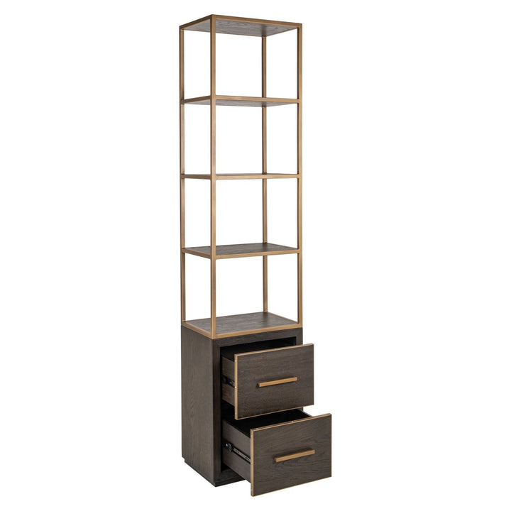 Wandkast Carter brown small 2-drawers