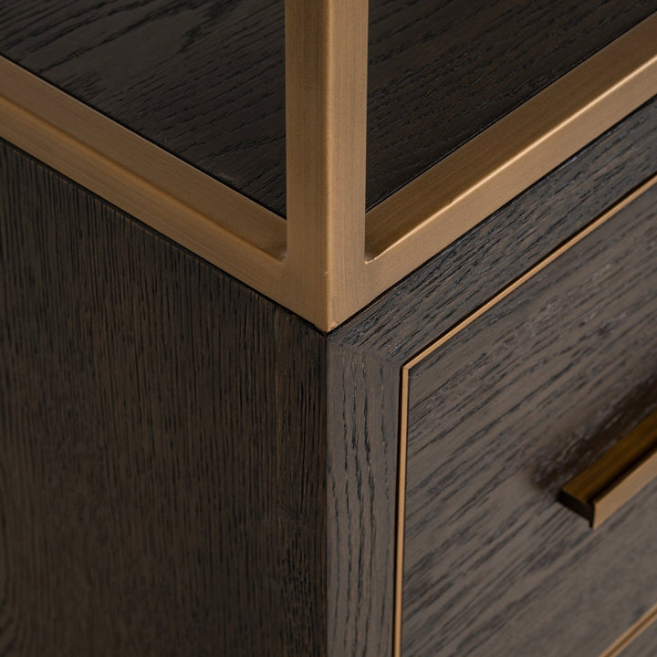 Wandkast Carter brown small 2-drawers