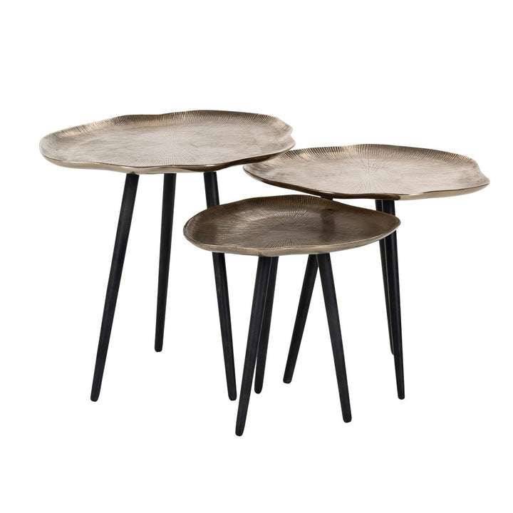 Salontafel Volenta champagne gold (Set of 3)