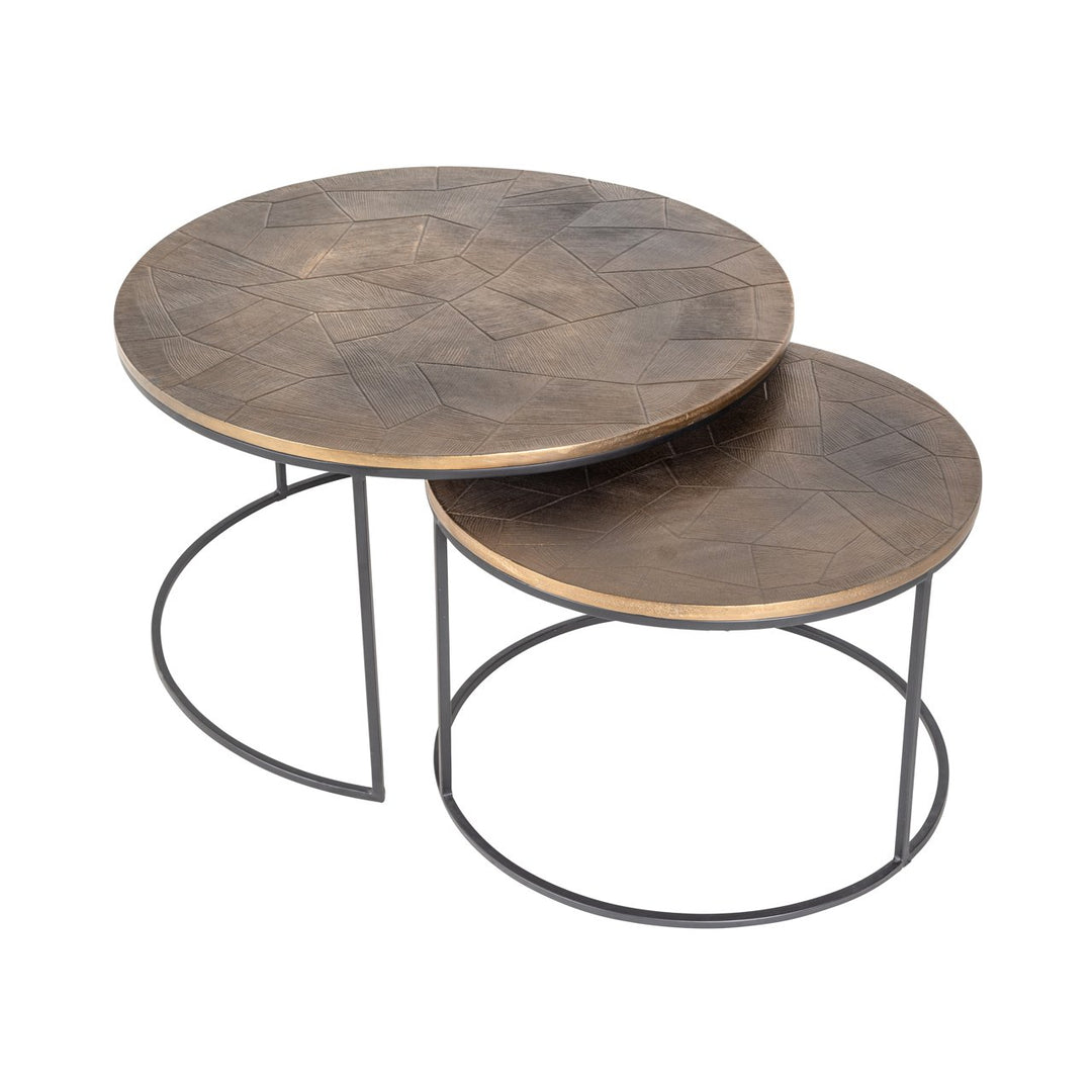 Salontafel Tulum brushed gold (Set of 2)