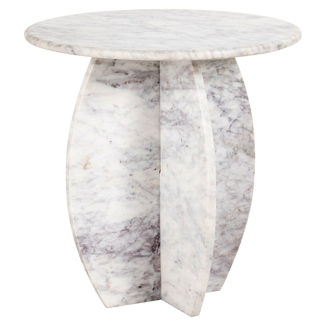 Bijzettafel Holmes white 50Ø