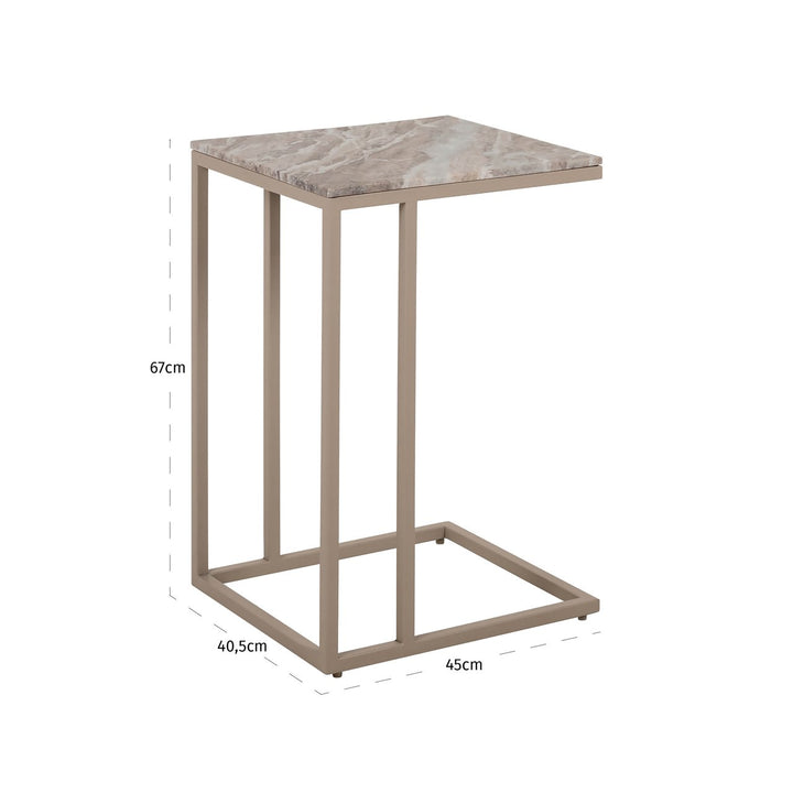 Bankbijzettafel Fairfax clay