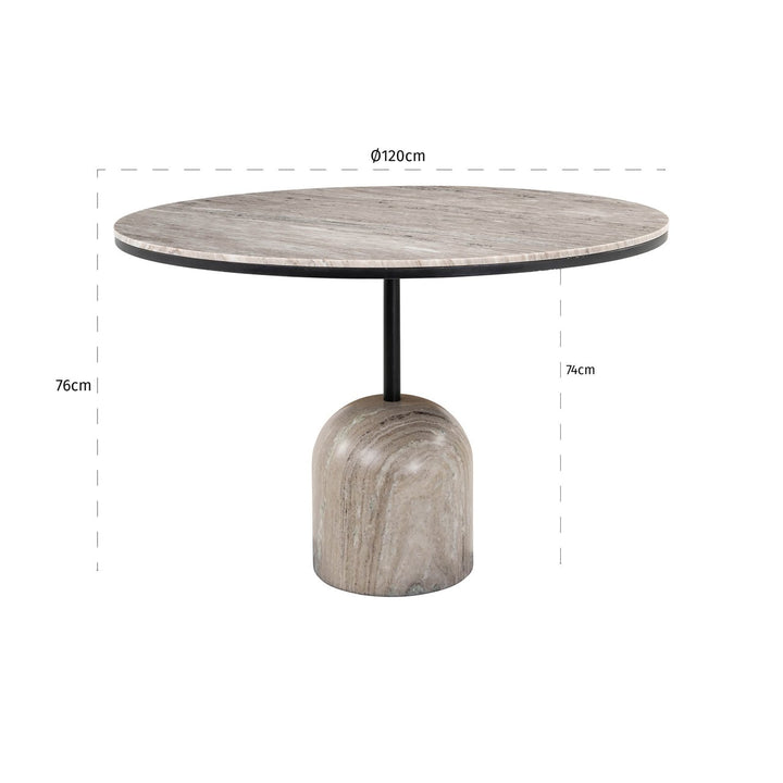 Eettafel Duncan sand 120Ø