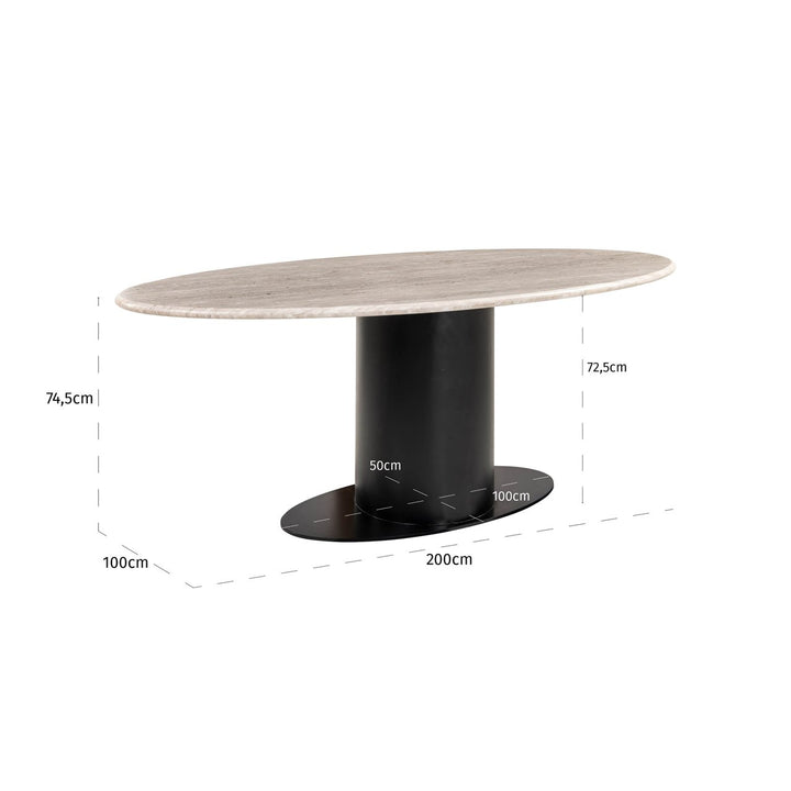 Eettafel Brodman sand 200