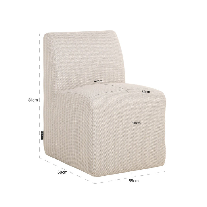 Outdoor eetkamerstoel Riva beige
