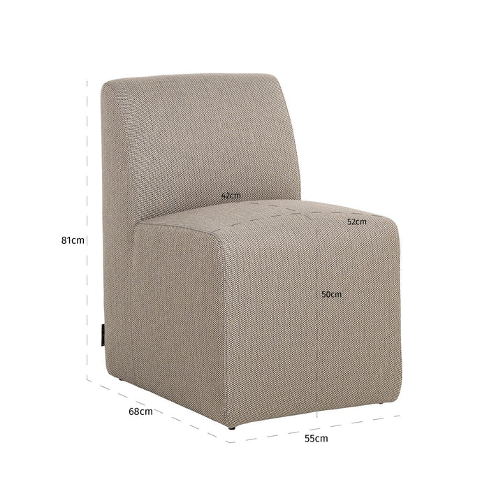 Outdoor eetkamerstoel Riva taupe