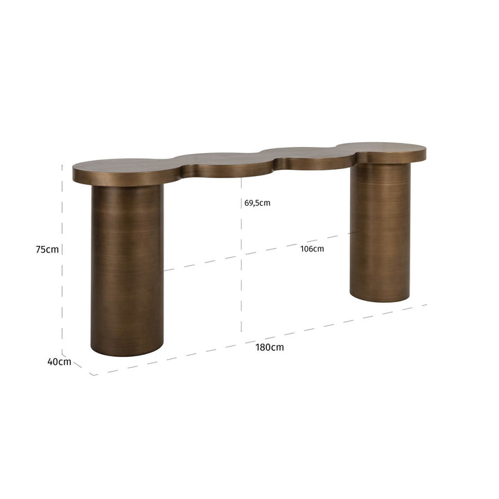 Console Bubba brushed gold