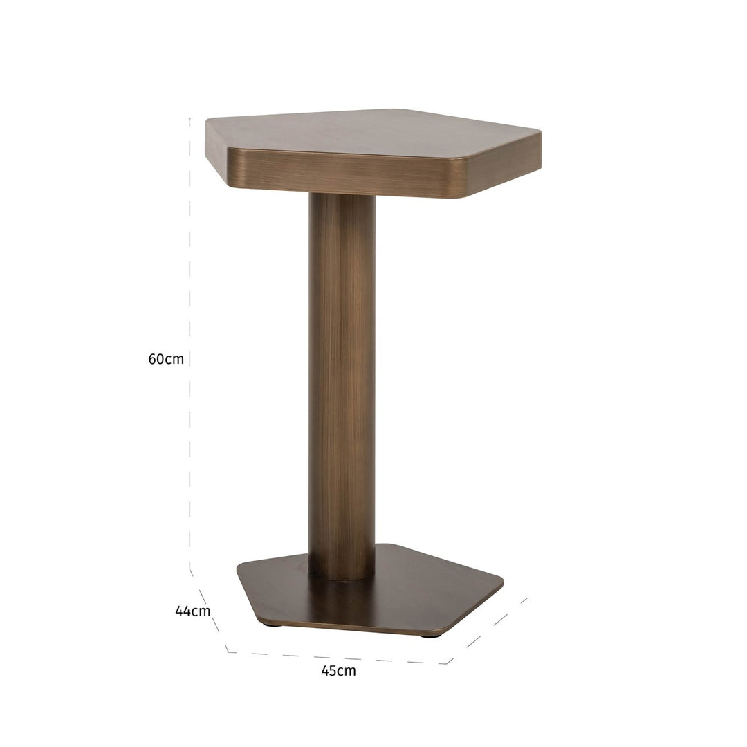 Bankbijzettafel Hexa brushed gold