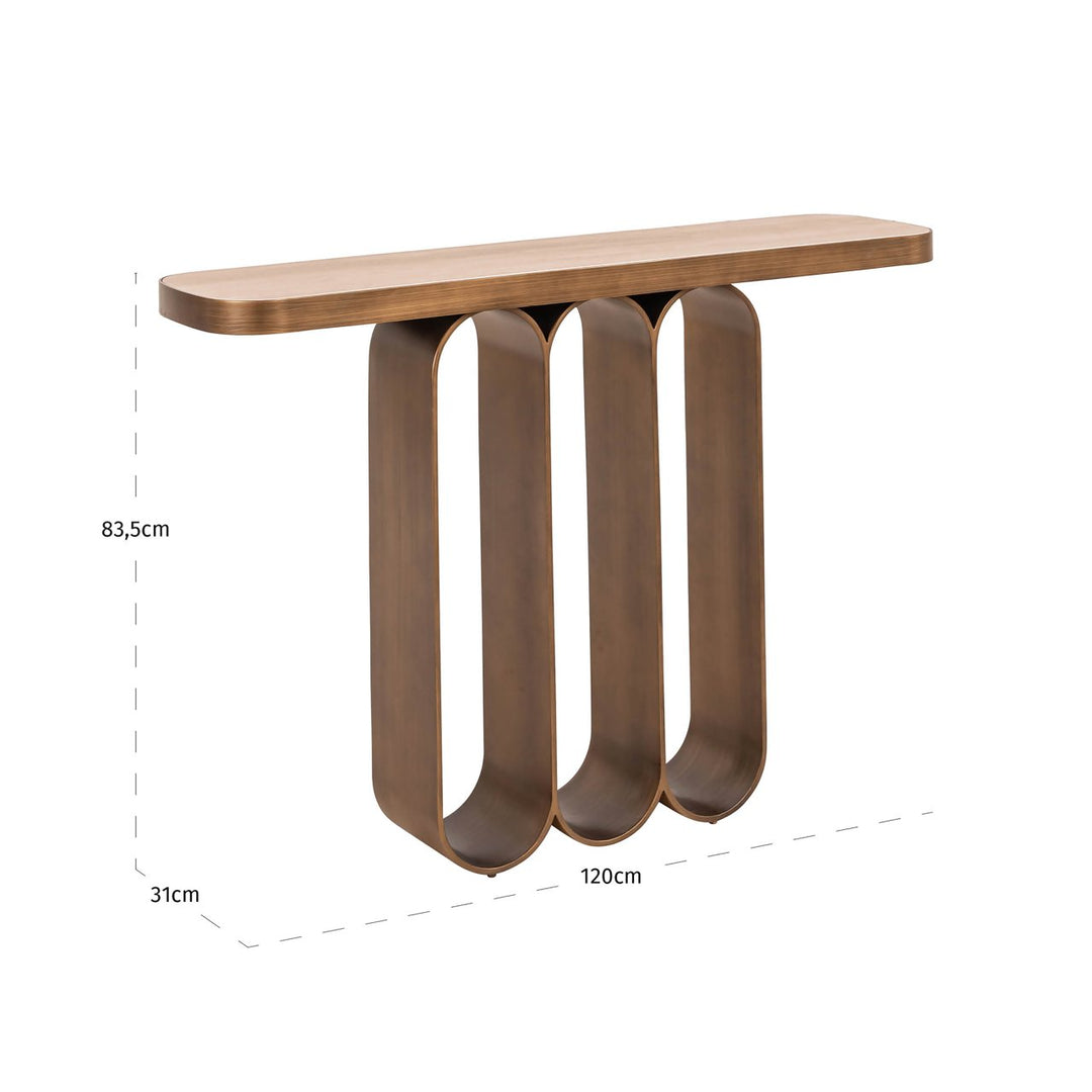 Console Locarno brushed gold