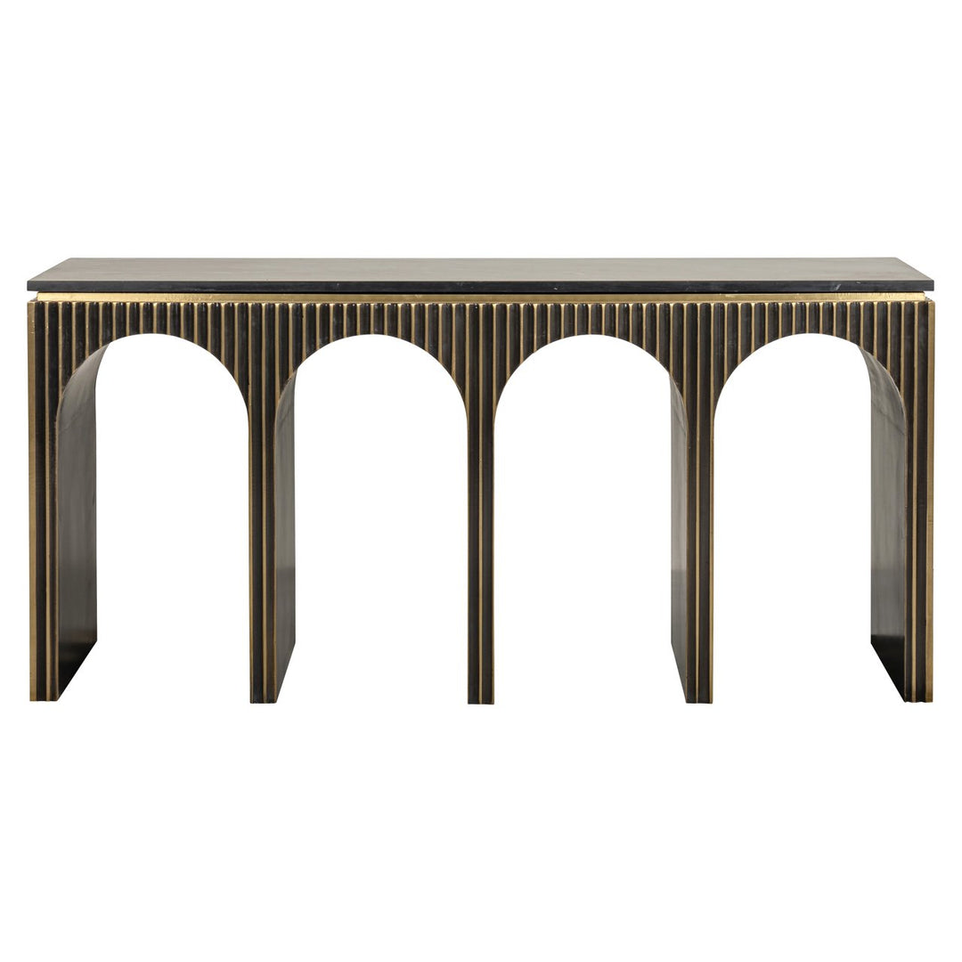 Console Les Arcs brushed gold