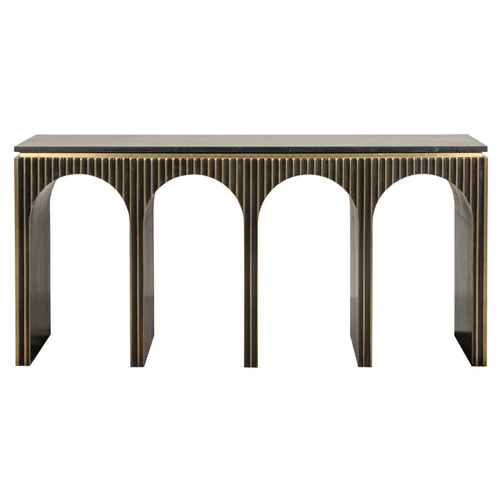 Console Les Arcs brushed gold
