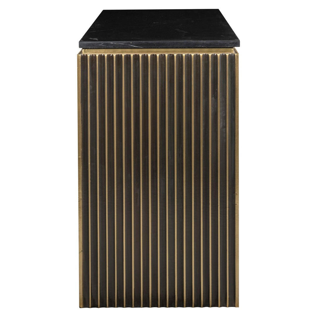 Console Les Arcs brushed gold