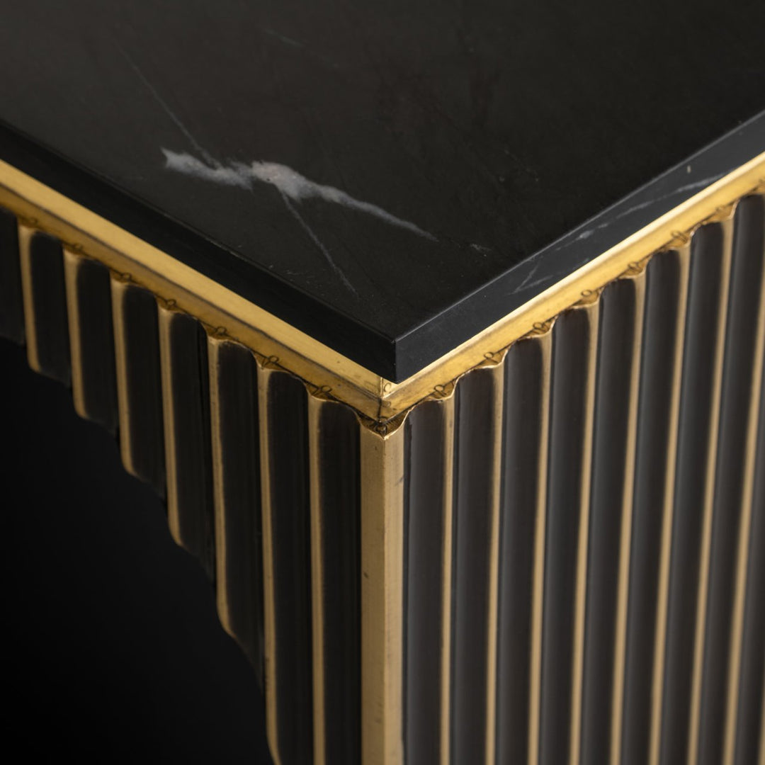 Console Les Arcs brushed gold