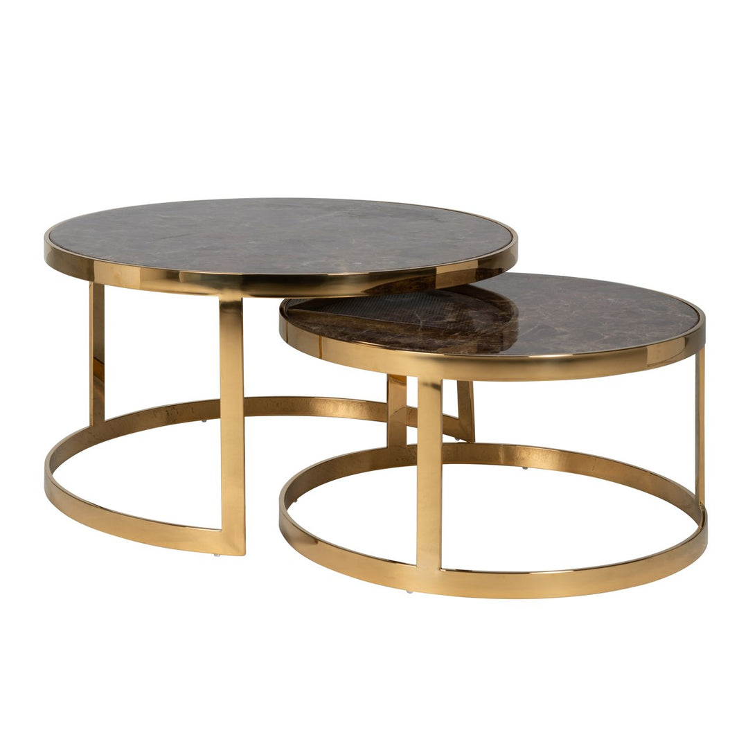 Salontafel Conrad gold (Set of 2)