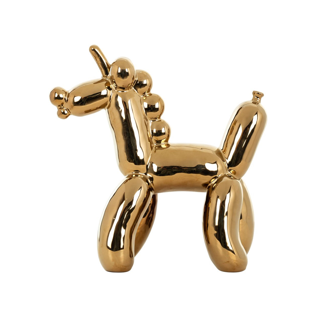 Decoratief object Balloonicorn gold