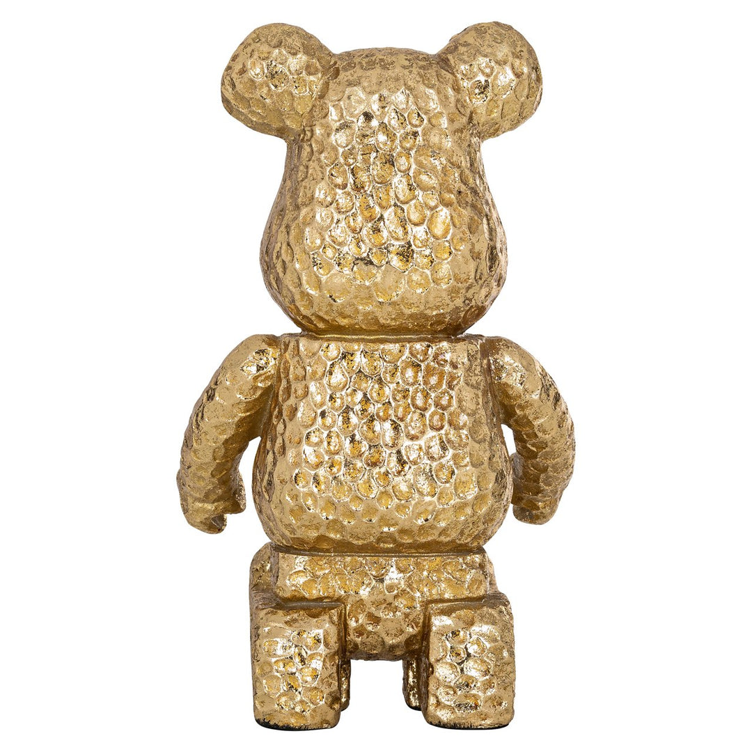 Decoratief object Bear gold sitting