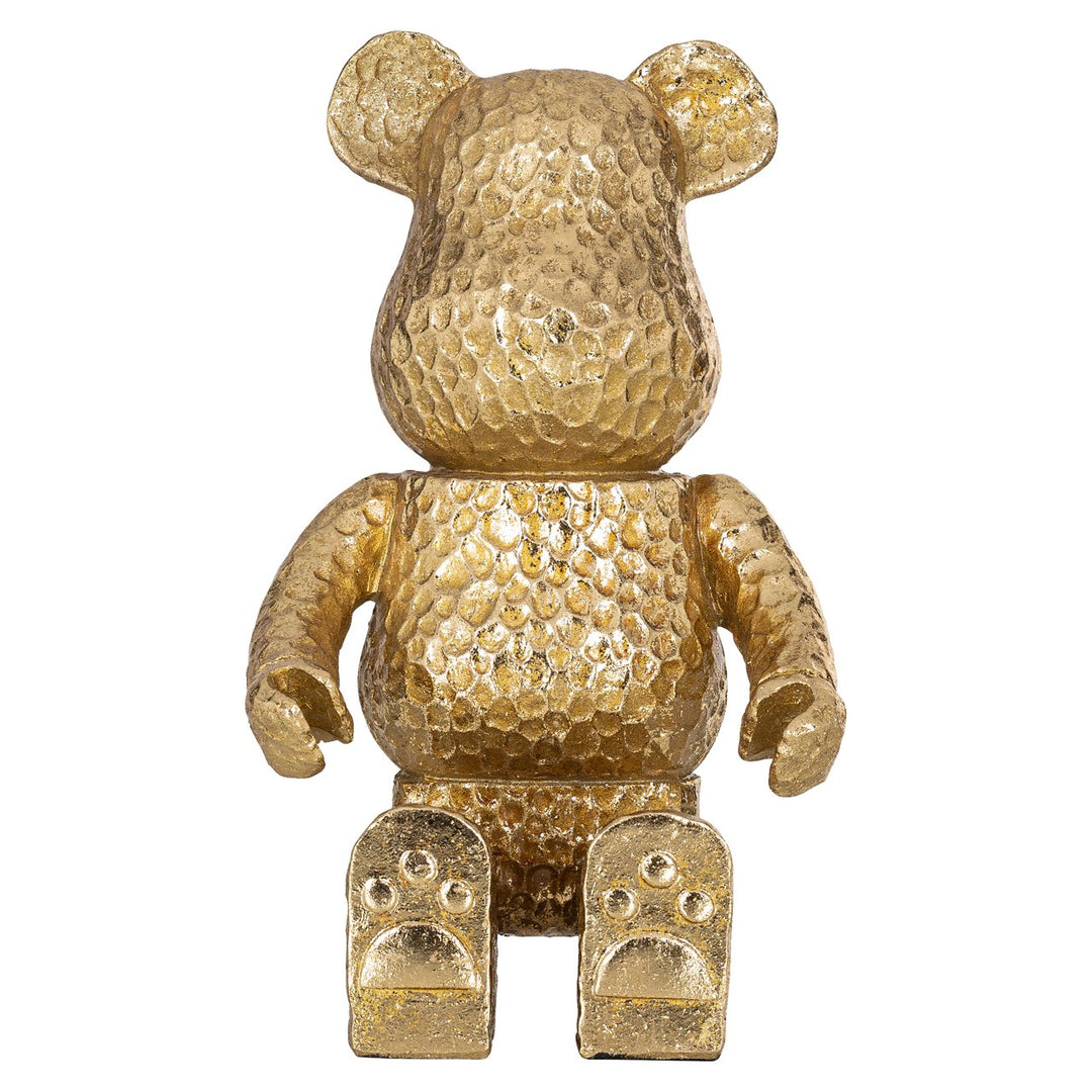 Decoratief object Bear gold sitting