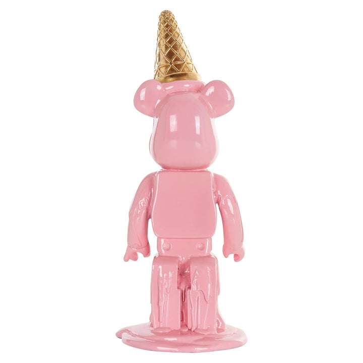 Decoratief object Icebear cream pink
