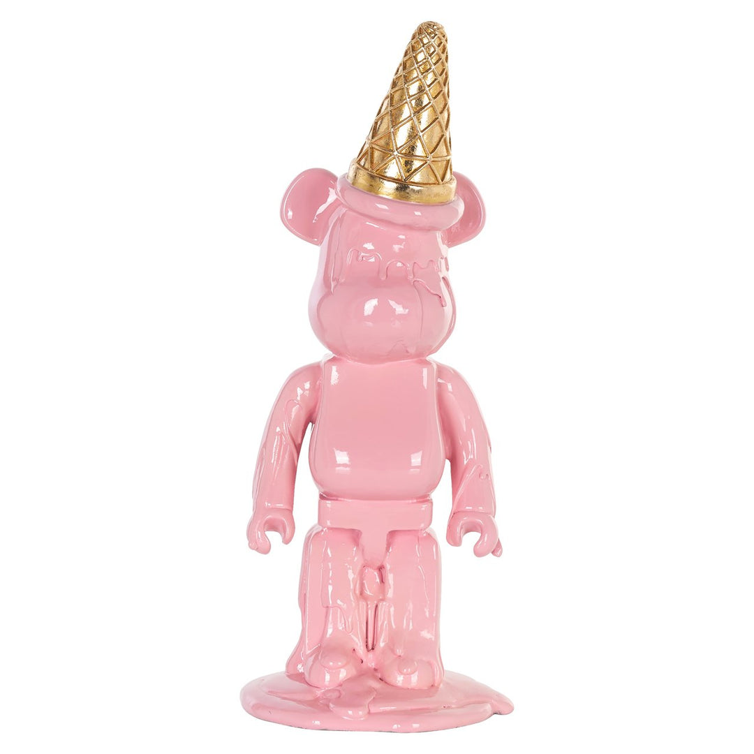 Decoratief object Icebear cream pink