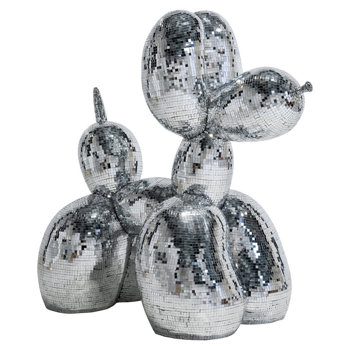 Decoratief object Dog silver large