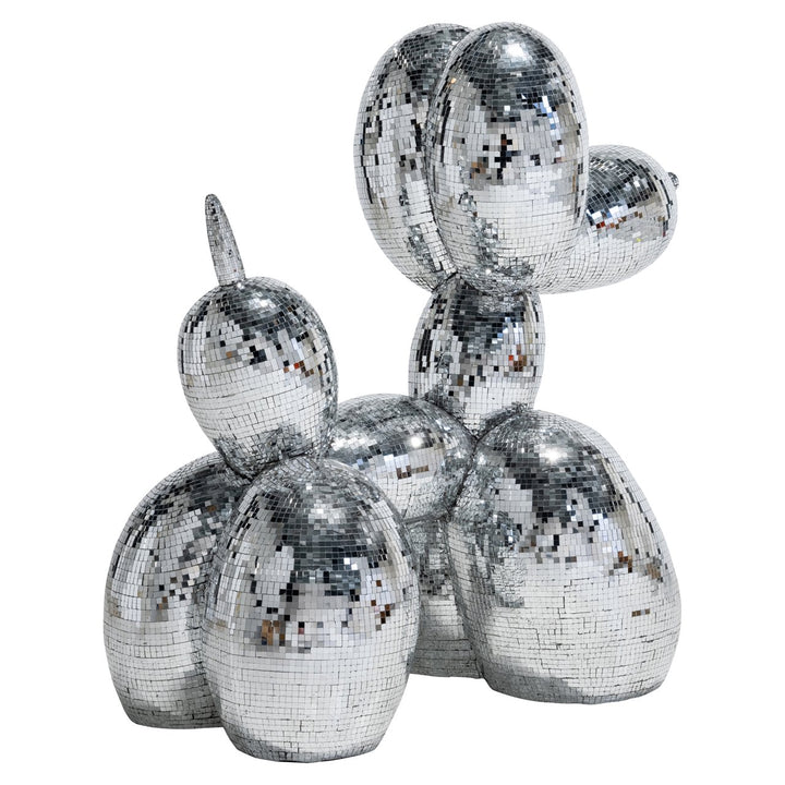 Decoratief object Dog silver large