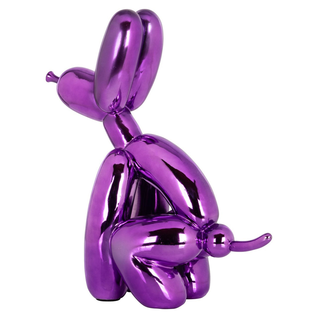 Decoratief object Dog purple