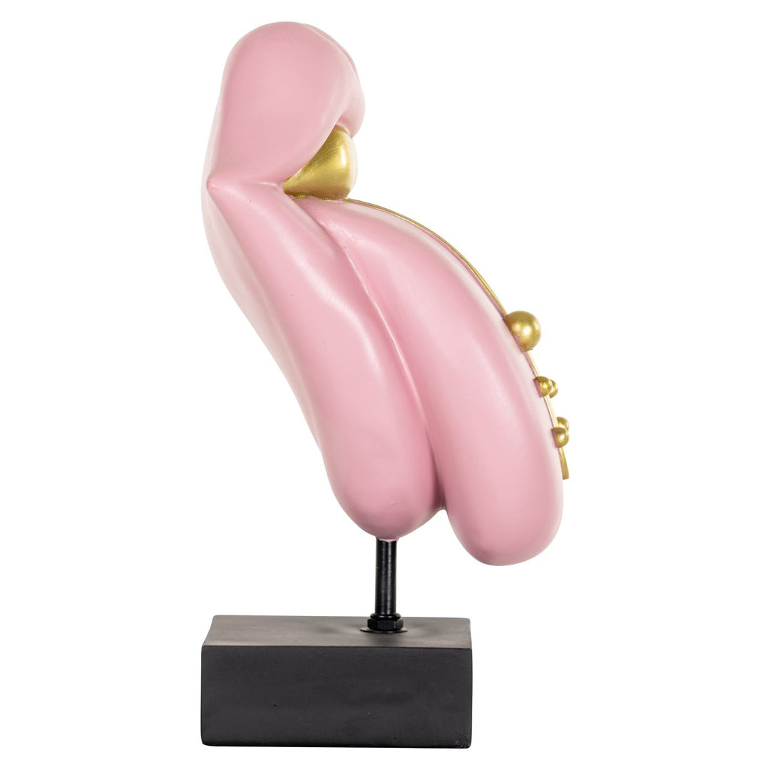 Decoratief object Tongue pink