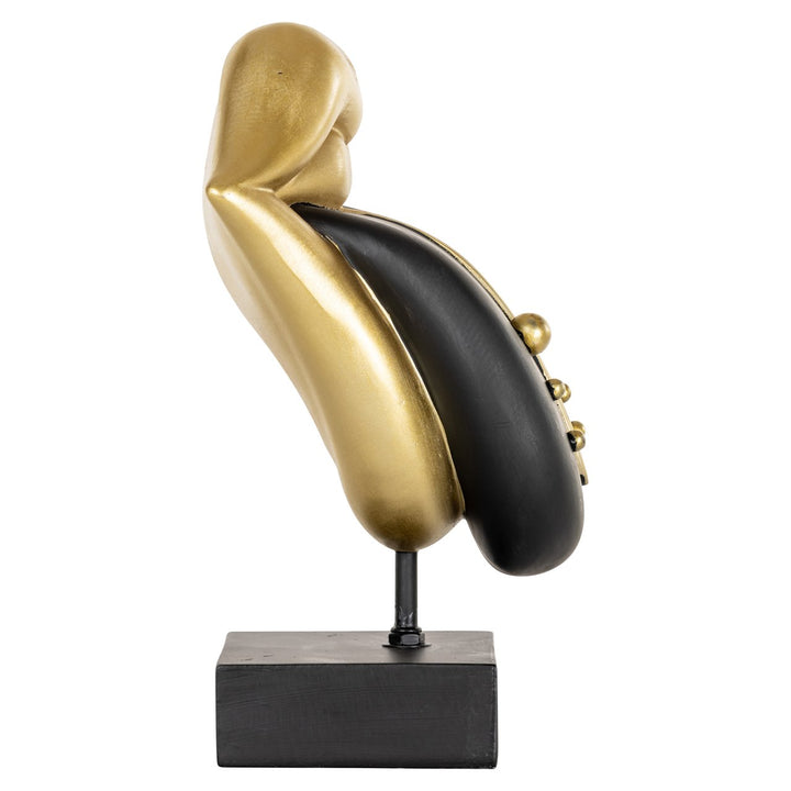 Decoratief object Tongue black/gold