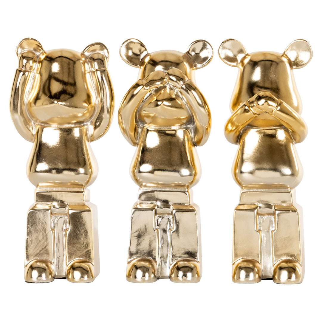 Decoratief object Berna gold (Set of 3)
