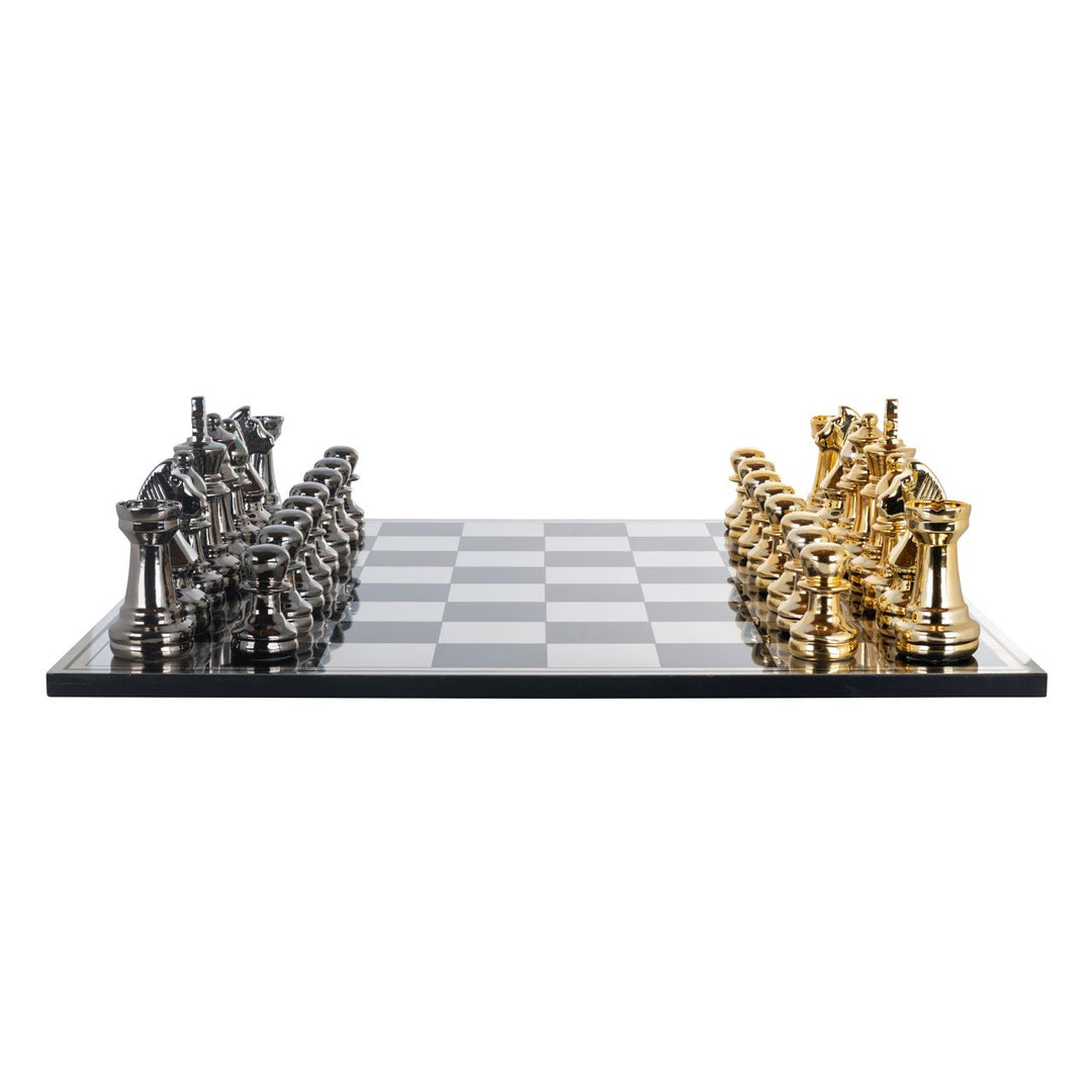 Decoratief spel Saray black/gold chessboard