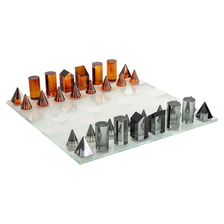Decoratief spel Zyenna brown chessboard