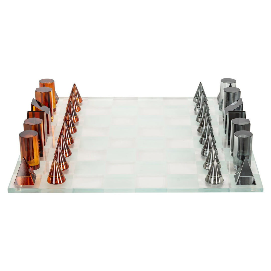 Decoratief spel Zyenna brown chessboard