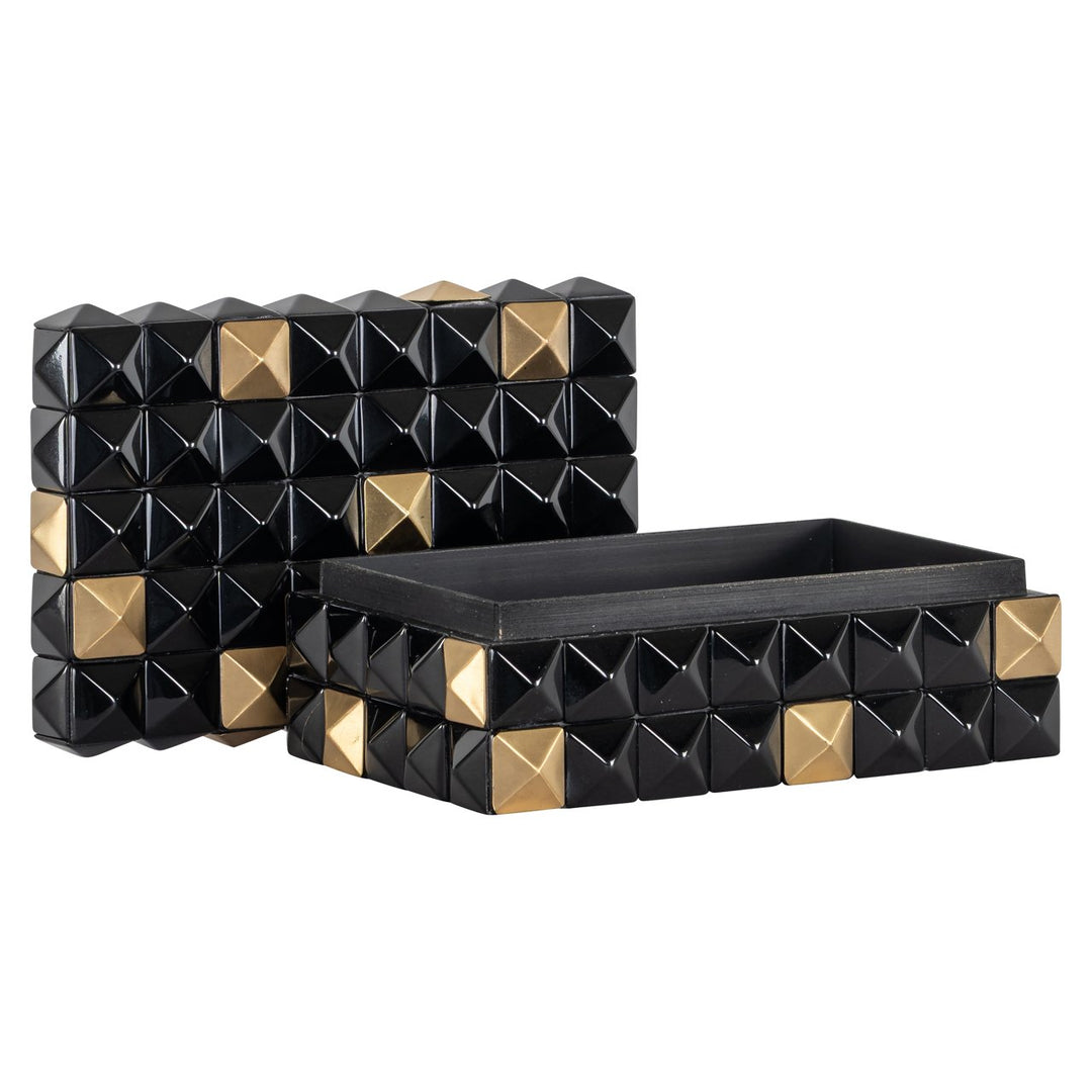 Opbergdoos Velicia black/gold