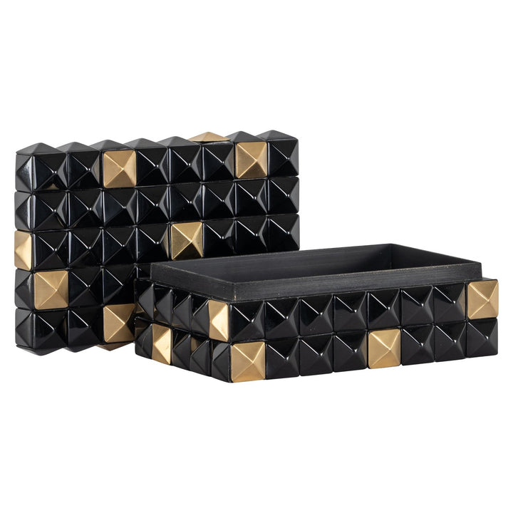 Opbergdoos Velicia black/gold
