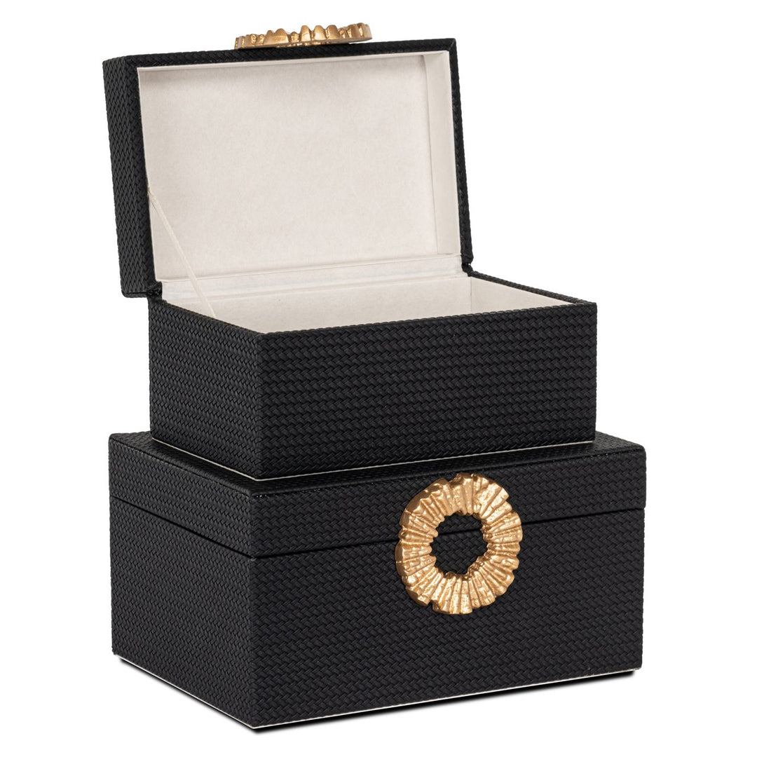 Opbergdoos Amal black/gold small