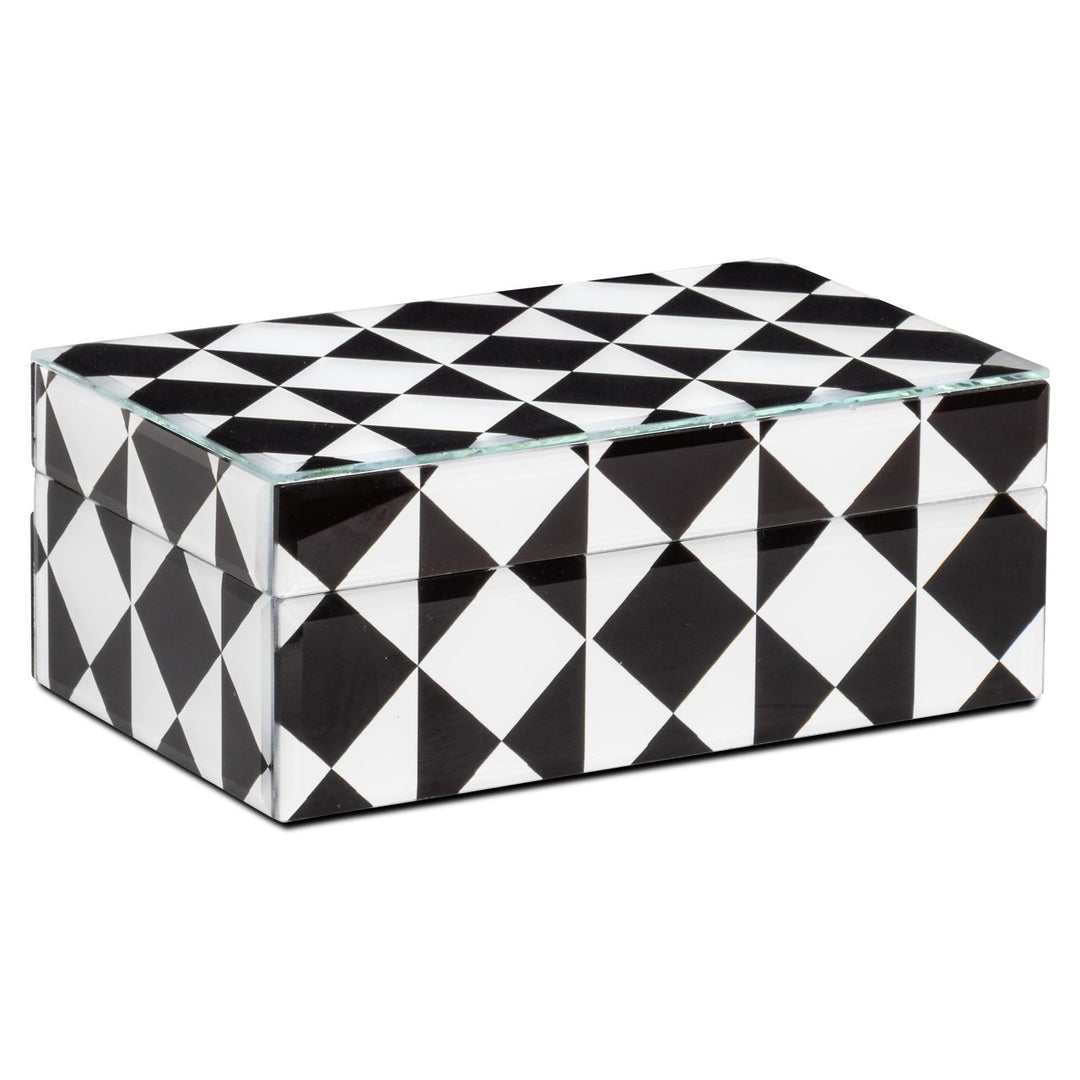 Opbergdoos Silas black/white small