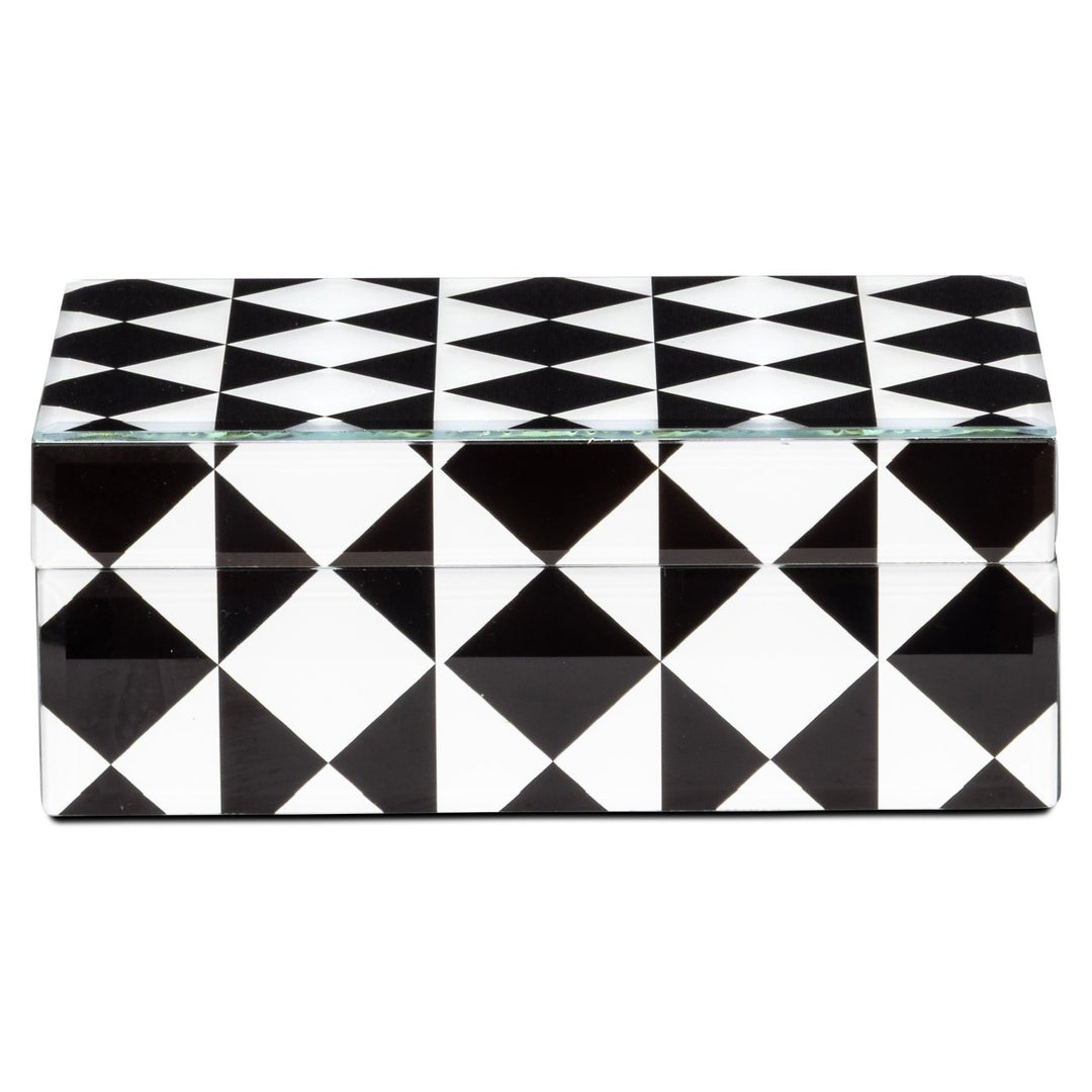 Opbergdoos Silas black/white small