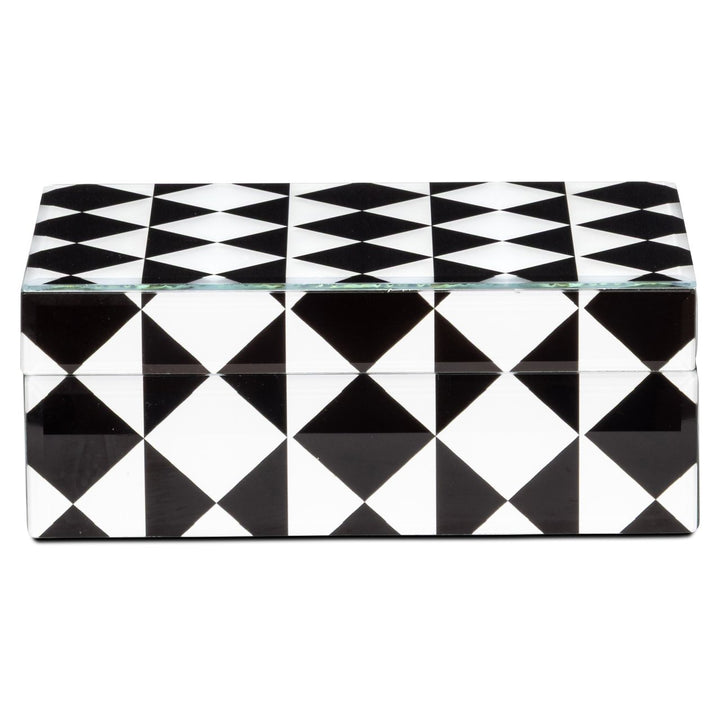 Opbergdoos Silas black/white small