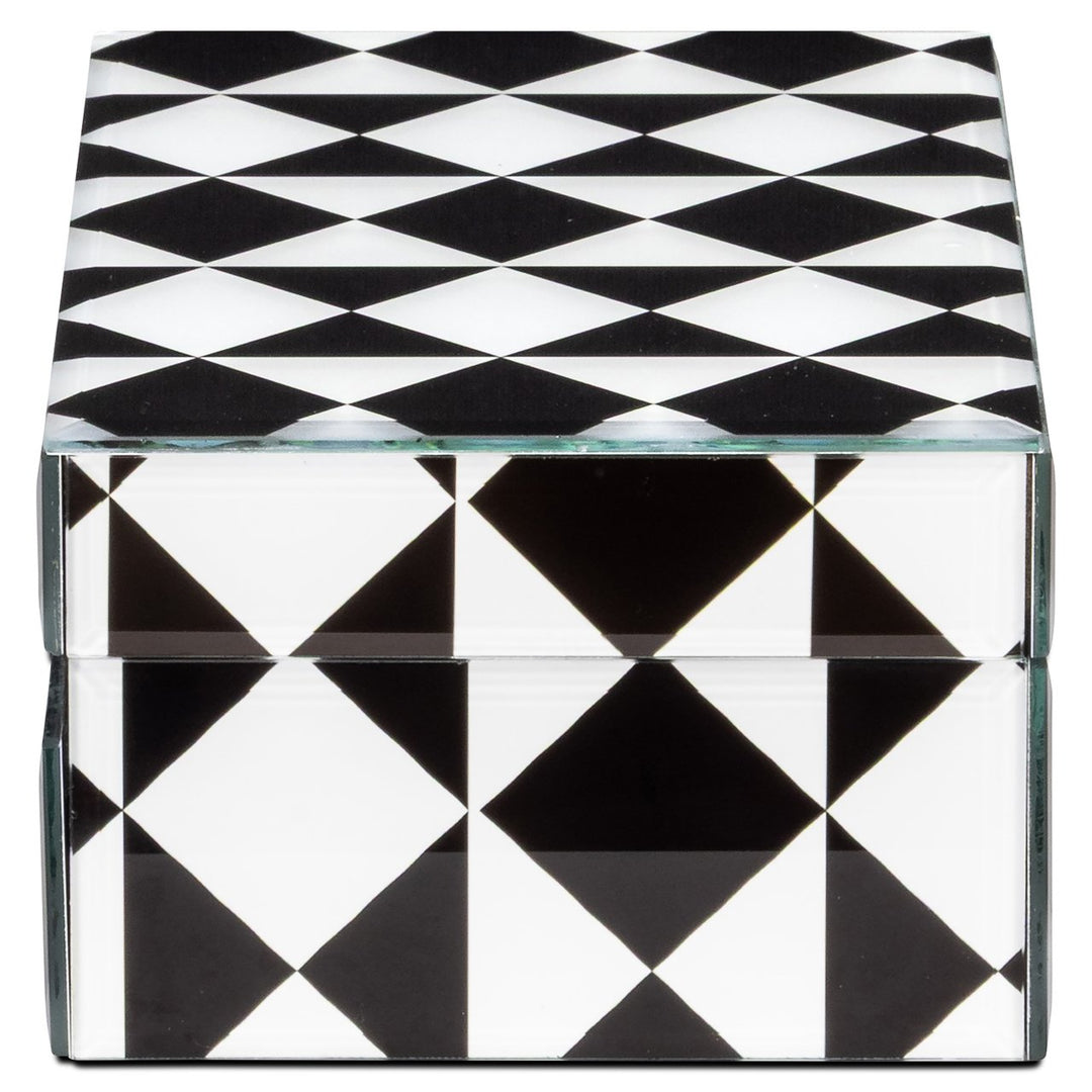 Opbergdoos Silas black/white small
