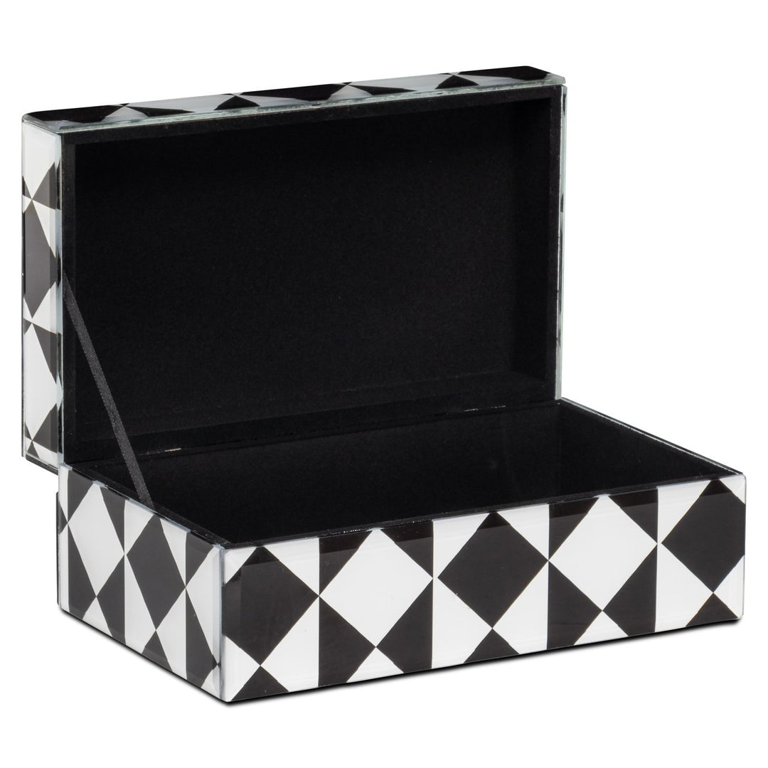 Opbergdoos Silas black/white small