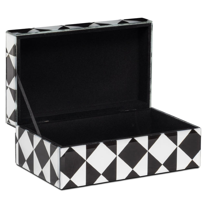 Opbergdoos Silas black/white small