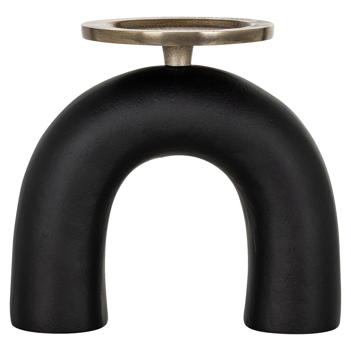 Kandelaar Livi black/gold small