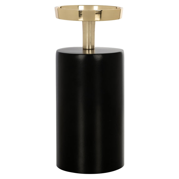 Kandelaar Caya black/gold small