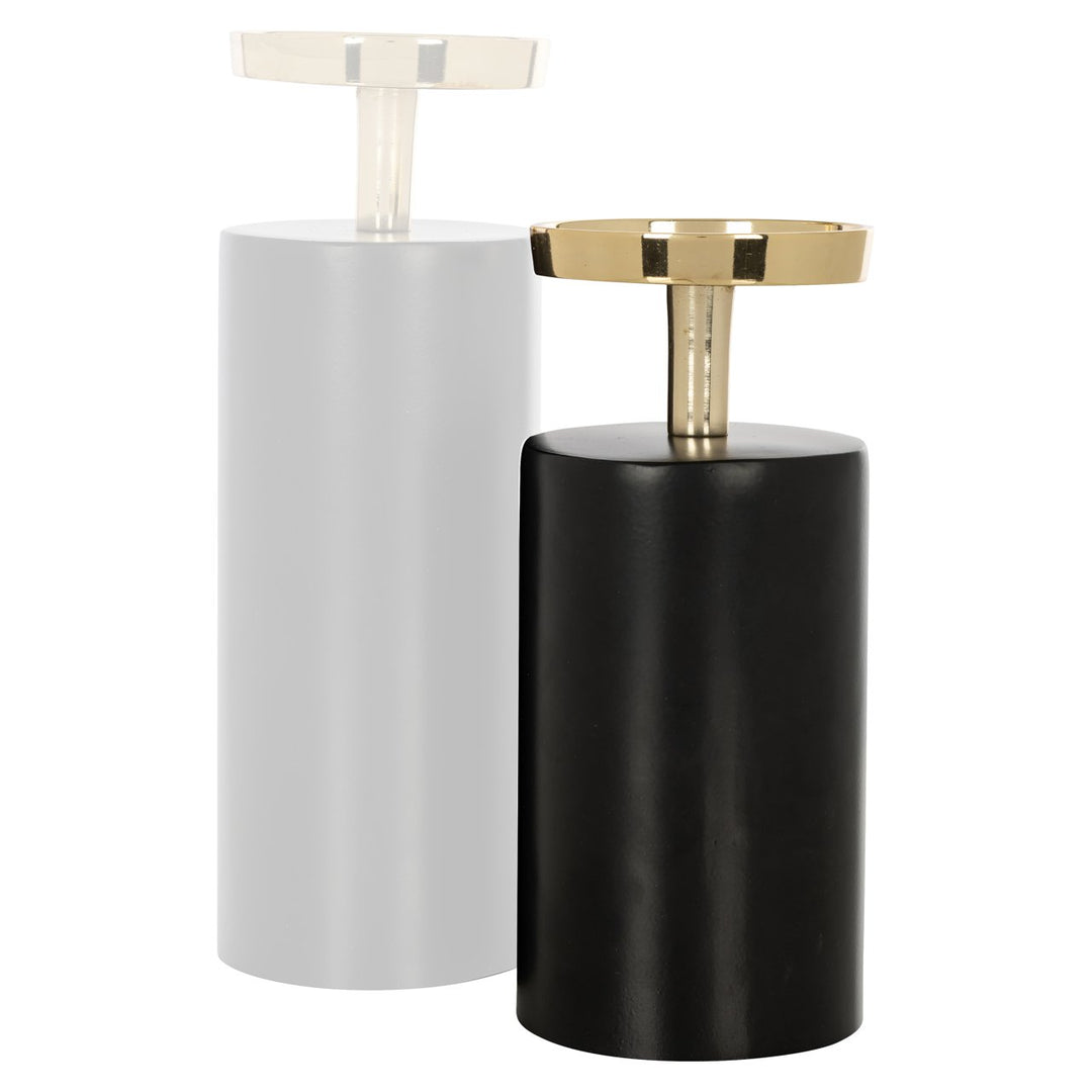 Kandelaar Caya black/gold small