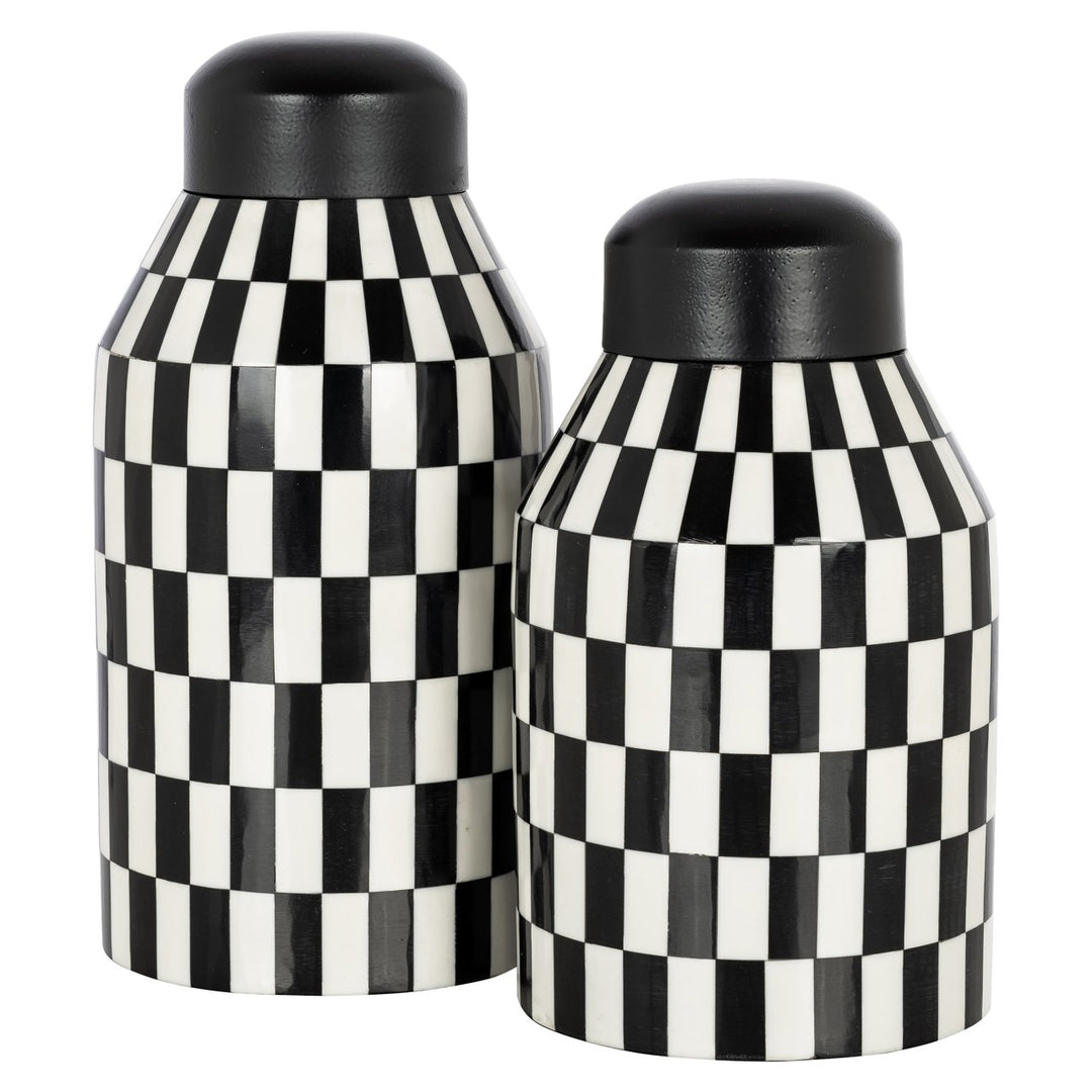 Opbergdoos Malou black/white small