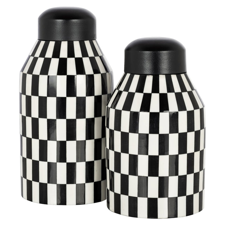 Opbergdoos Malou black/white small