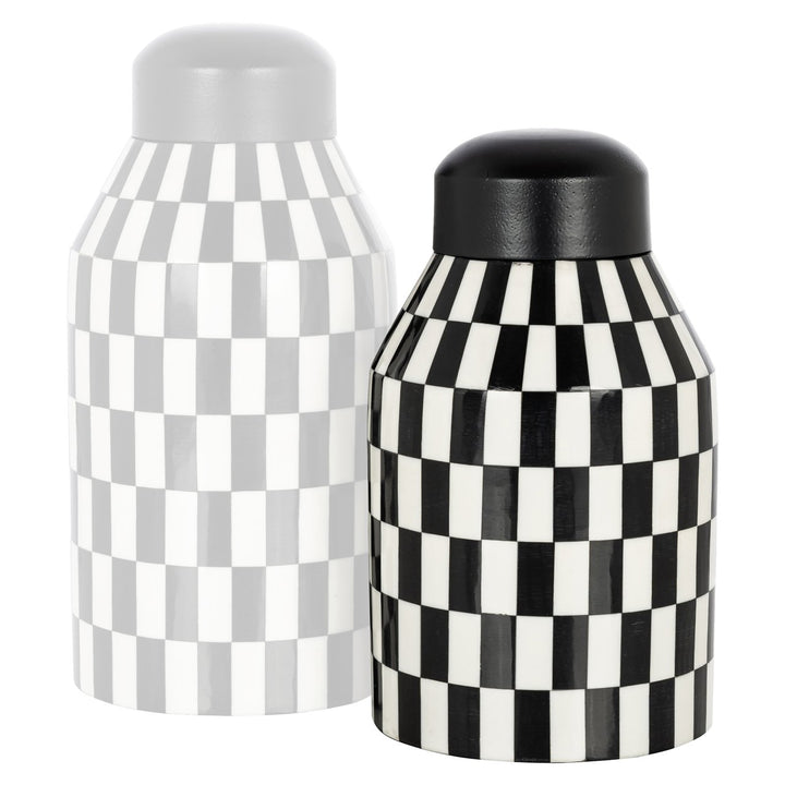 Opbergdoos Malou black/white small